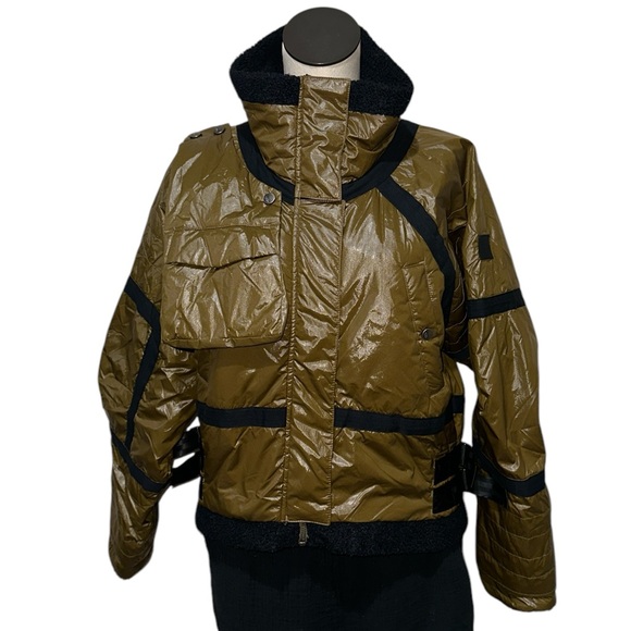 NWOT Free People Movement Vagabond Fleece Olive Green  Oversized Bomber Jacket - Picture 9 of 12